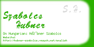 szabolcs hubner business card